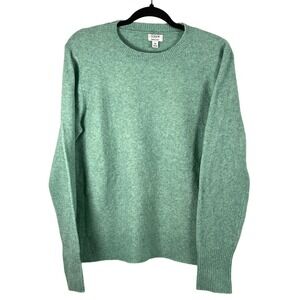 J. Crew Women's Extra Soft Green Blue Crewneck Cottagecore Wool Sweater Cozy M